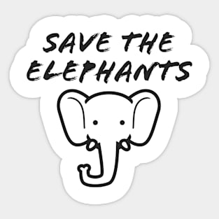 Save the elephants Sticker